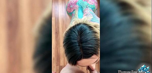  Hardcore Fetish - Tattoed Woman Masturbate, Suck and Pissing POV